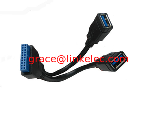 Китай Main board 20pin to USB3.0 2 ports converter USB 3.0 20P -2AF CABLE поставщик