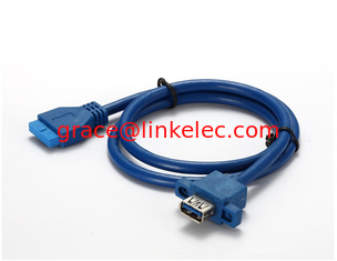 Китай panel mount USB 3.0 Female to 20pin female cable поставщик