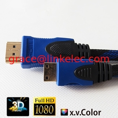 Китай Certificated cable/cabo/cavo,kable Mini HDMI to HDMI with braid support HDMI 1.4 Version поставщик