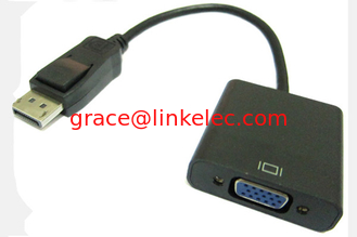 Китай DisplayPort to VGA Adapter Cable, DisplayPort Male to HD15 Female 6 inches поставщик