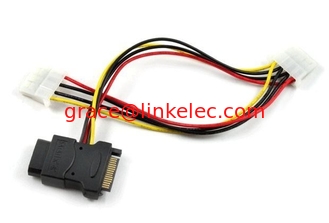 Китай SATA 15pin power to 4pin Molex + 4pin power,New generic 4Pin IDE cable поставщик