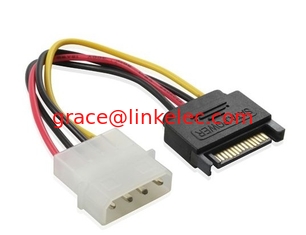 Китай Sata power 15pin to molex 4pin cable connector cable,SATA Power extension cable поставщик