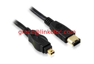 Китай Firewire IEEE 1394 4 Pin to 6 Pin Cable DV-OUT Camcorder Lead 1m поставщик