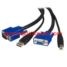 Китай 6ft USB VGA 2in1 KVM Cable for any computer equipped with a USB Keyboard and Mouse поставщик